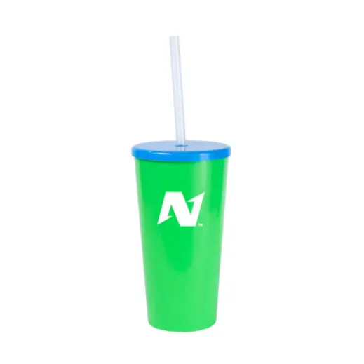 Large Tucan Tumbler With Cap And Straw - Neon Green